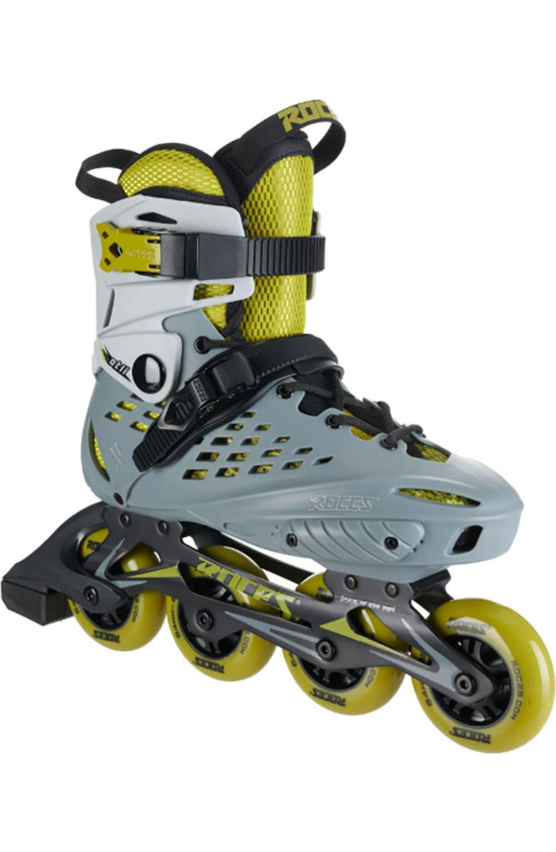 Roces Otli 84 Mens Inline Skates, Main, color, Grey/Mustard