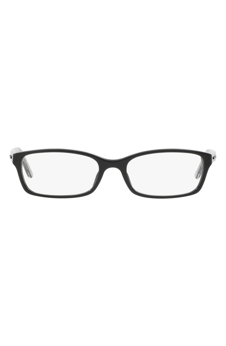 Burberry 53mm PIllow Optical Glasses, Main, color, Black