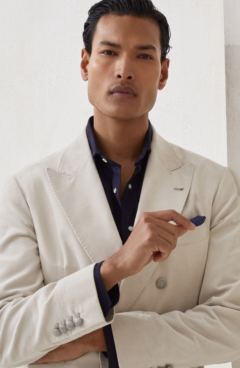 Brunello Cucinelli One-and-a-half breasted blazer, Alternate, color, Ivory