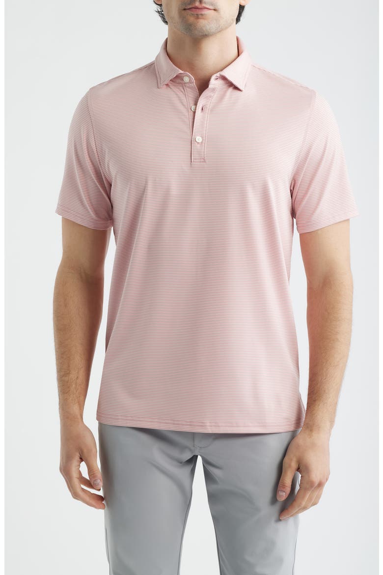 Drive Time Performance Polo, Main, color, PINK CALCITE/ FRENCH ROSE