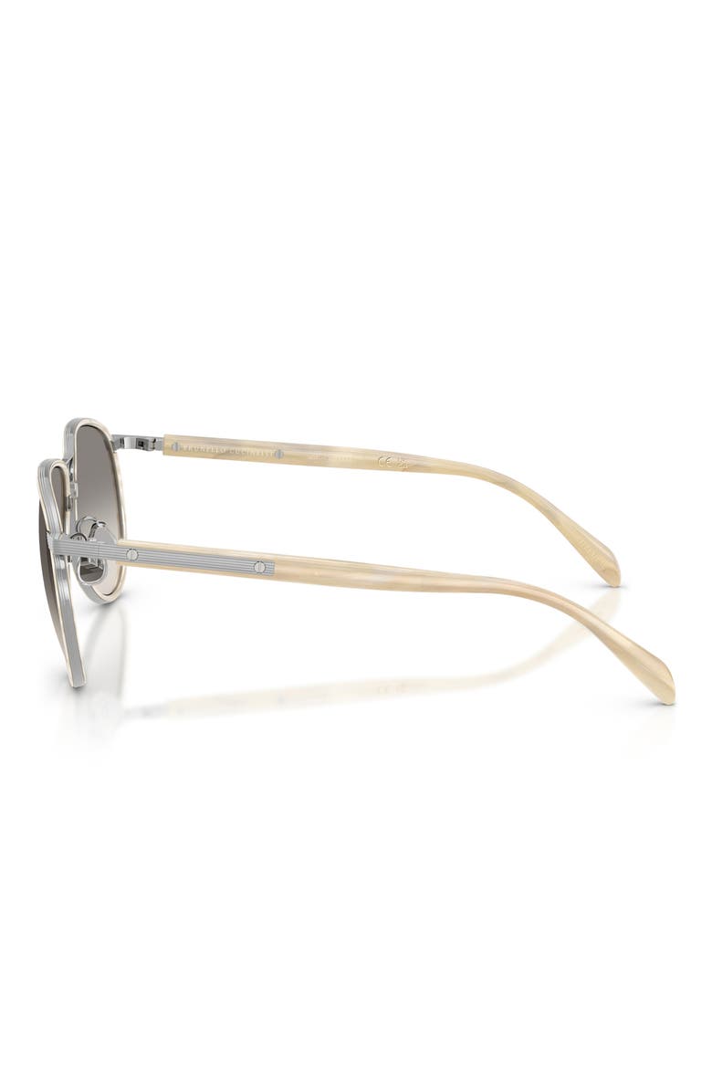 Apheleion 57mm Gradient Pilot Sunglasses, Alternate, color, SILVER
