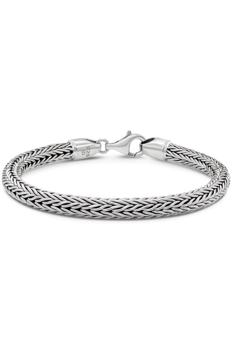DEVATA Foxtail Chain Bracelet in Sterling Silver, 5mm, Main, color, Silver