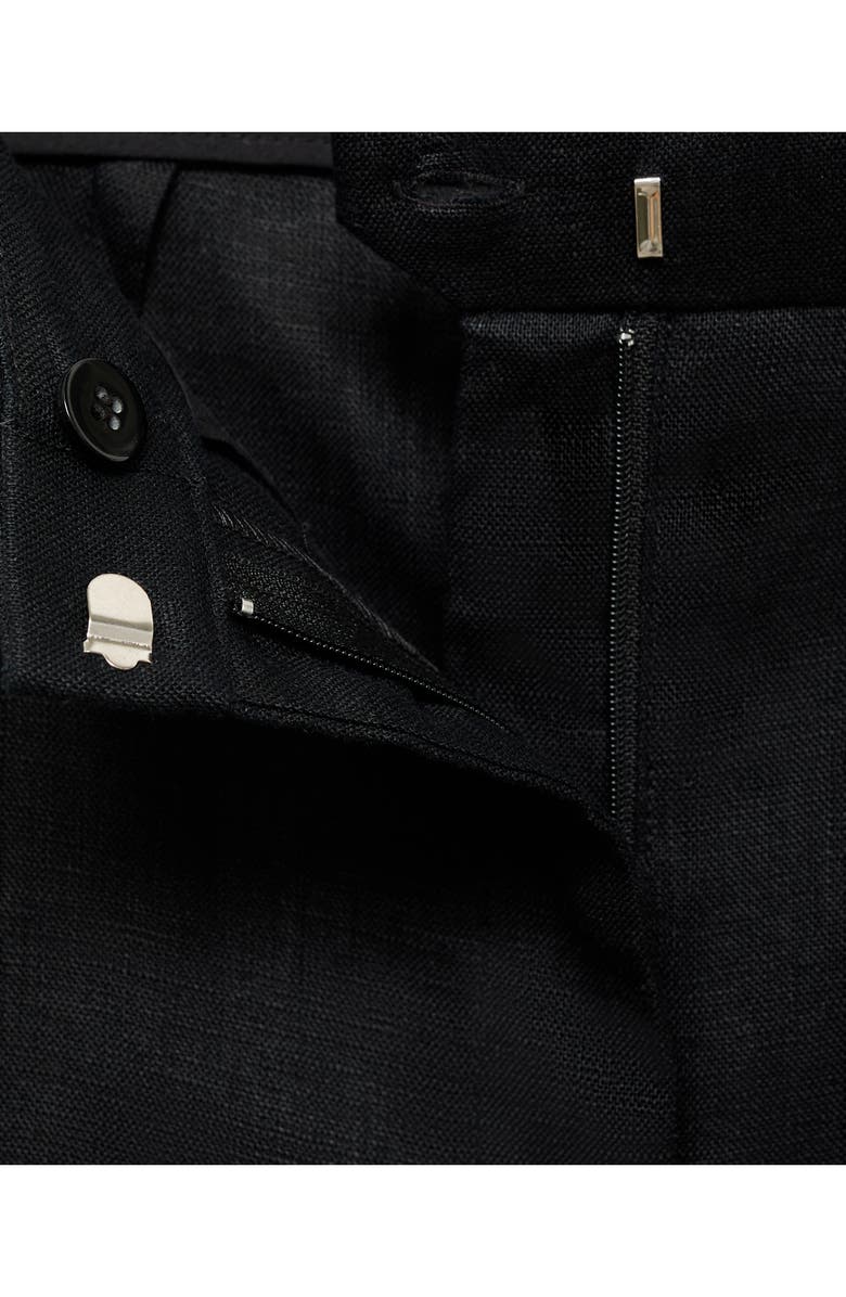 MANGO Straight Leg Linen Pants, Alternate, color, 