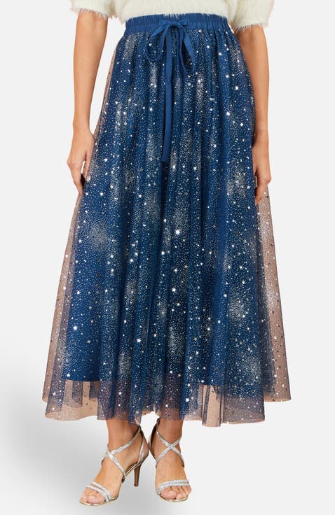 Star Sparkle Tulle Maxi Skirt