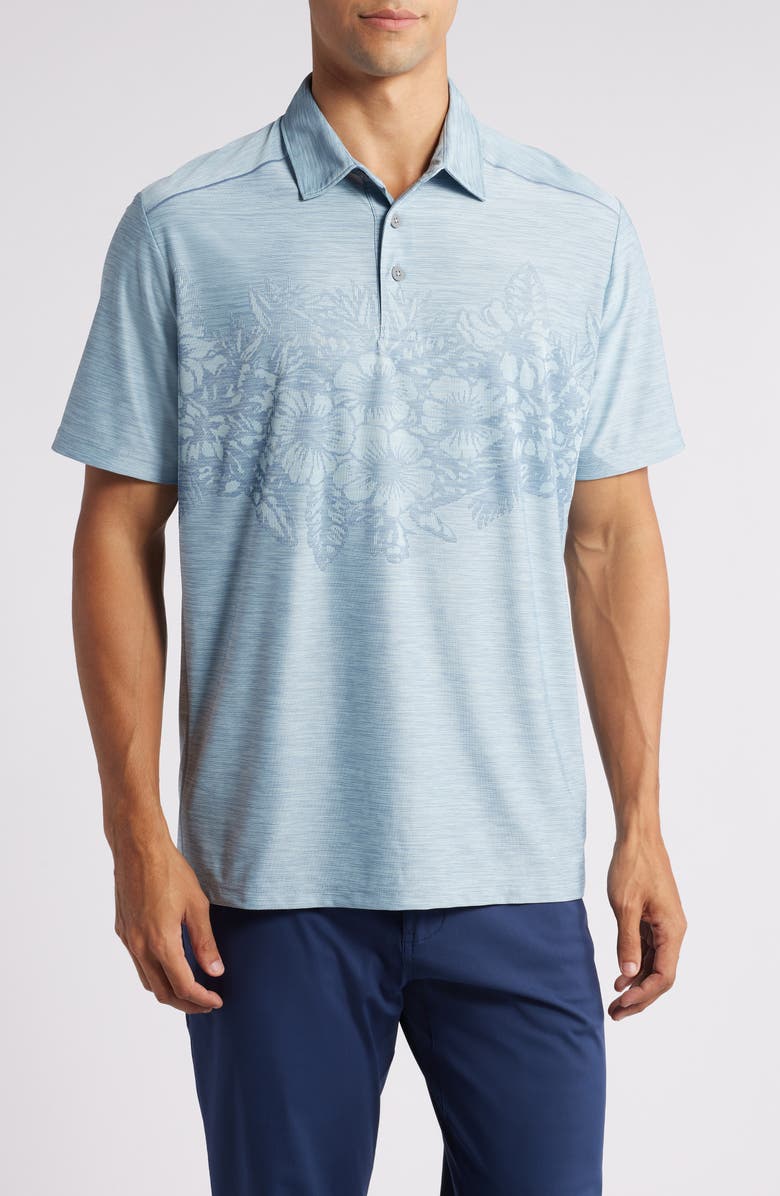 Tommy Bahama Palm Coast Hibiscus Border IslandZone<sup>®</sup> Polo, Main, color, 
