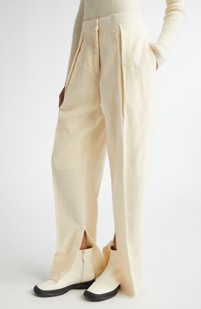Jil Sander Pleated Velveteen Trousers, Alternate, color,