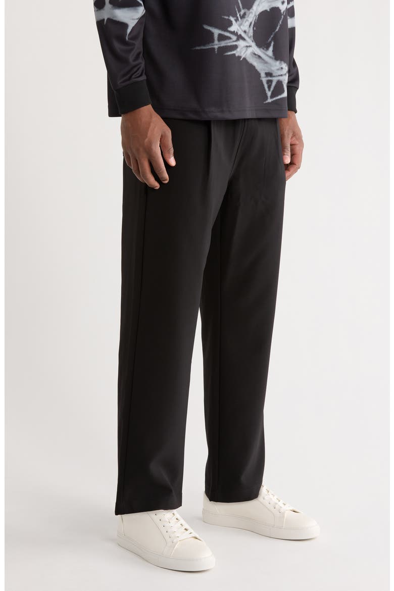Veloce Cotton Neoprene Track Pants, Alternate, color, BLACK