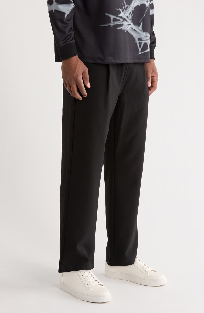 SANTO STUDIO Veloce Cotton Neoprene Track Pants, Alternate, color, Black