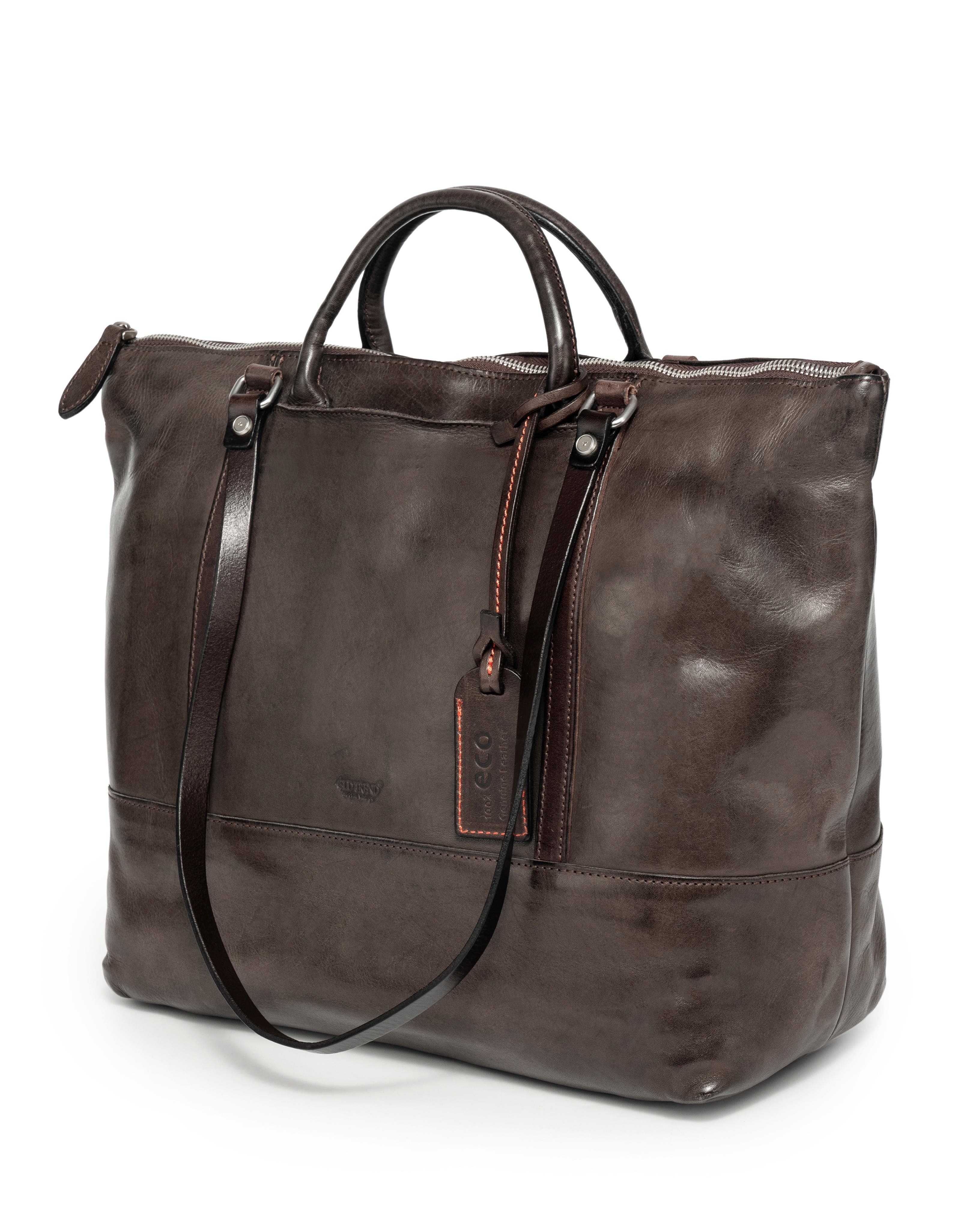 Crocus Genuine Leather Spacious Carryall Tote, Alternate, color, Taupe
