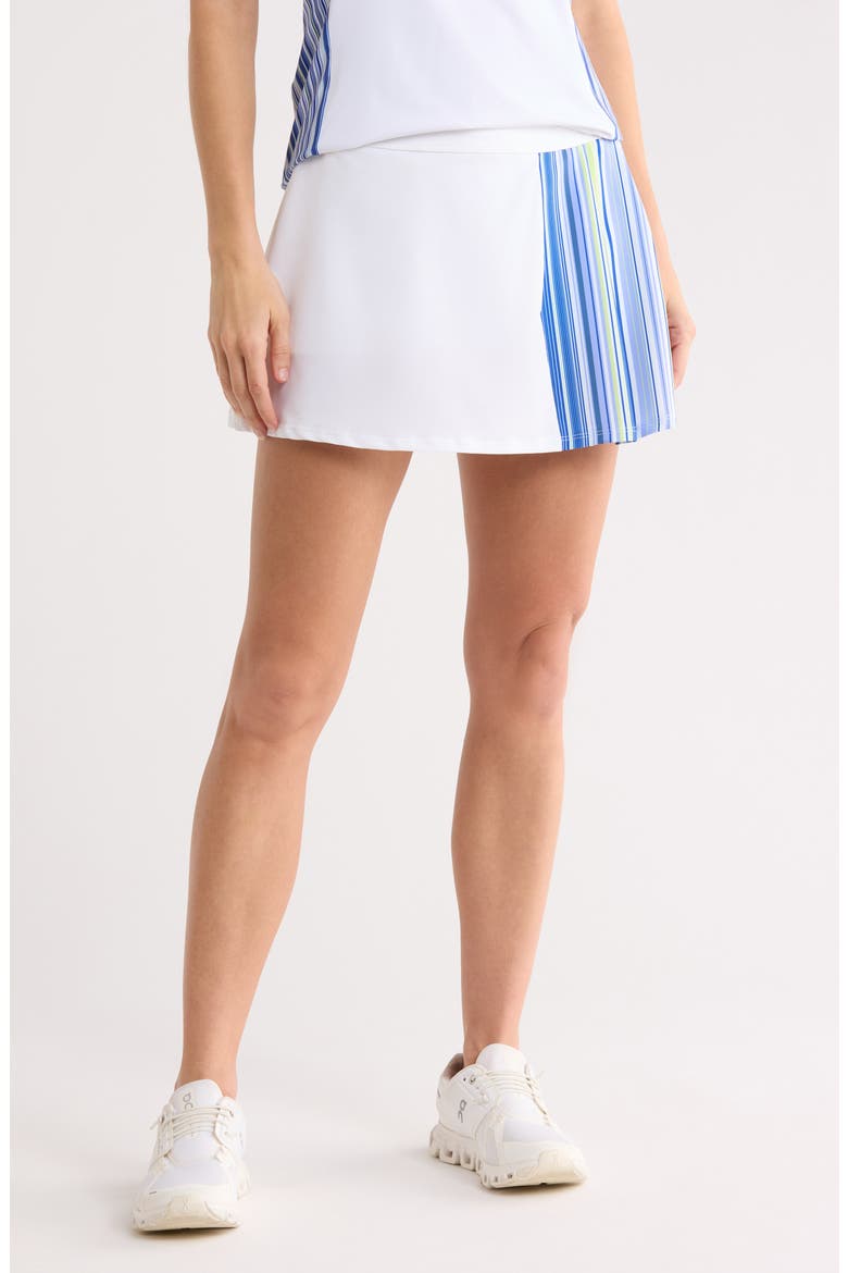 Asymmetric Pleated Tennis Skort, Main, color, BRIGHT WHITE