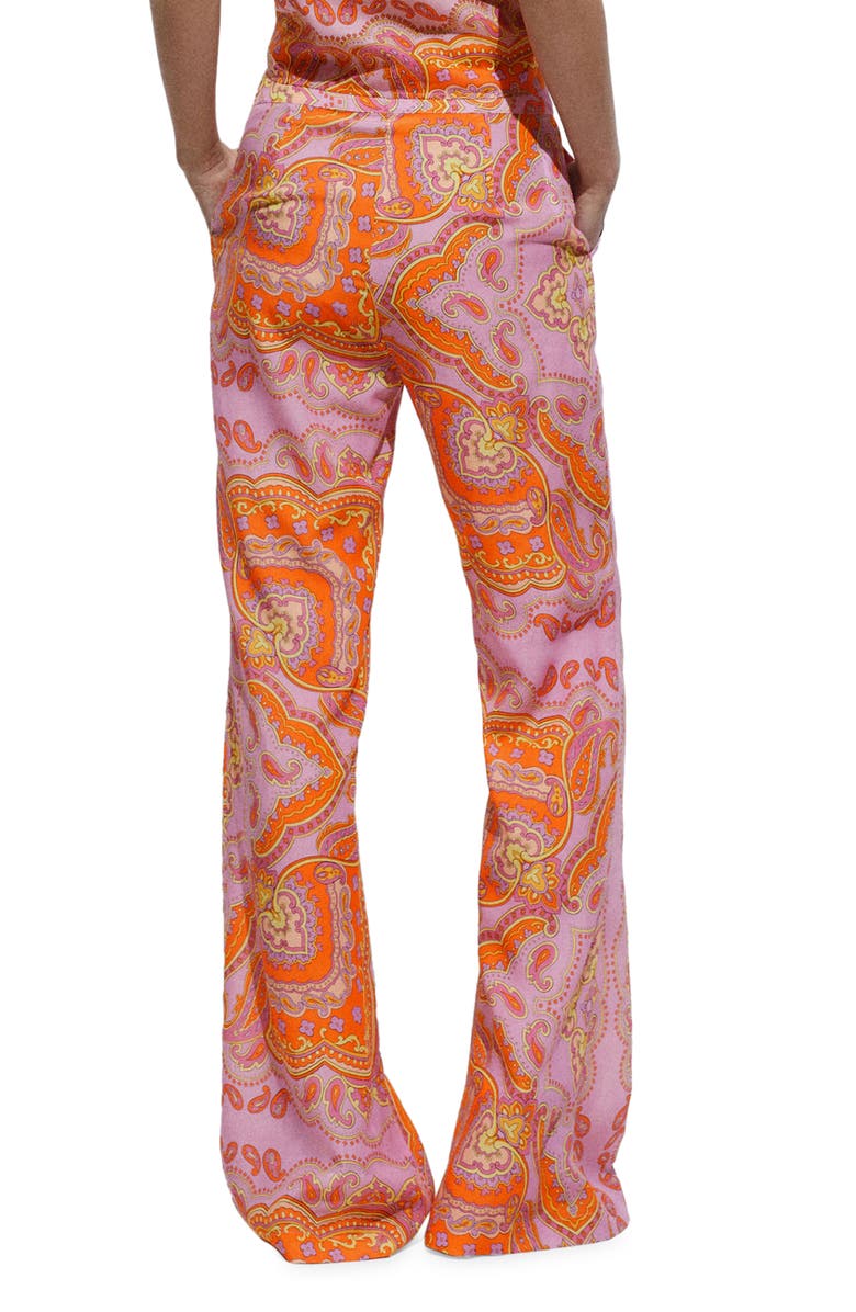 MANGO Paisley Flare Pants, Alternate, color,