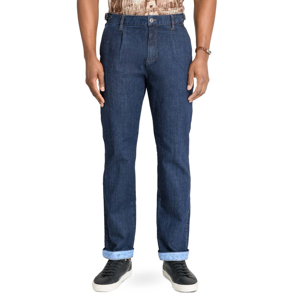 Brooklyn Brigade Solid Pleated Pant In Navy