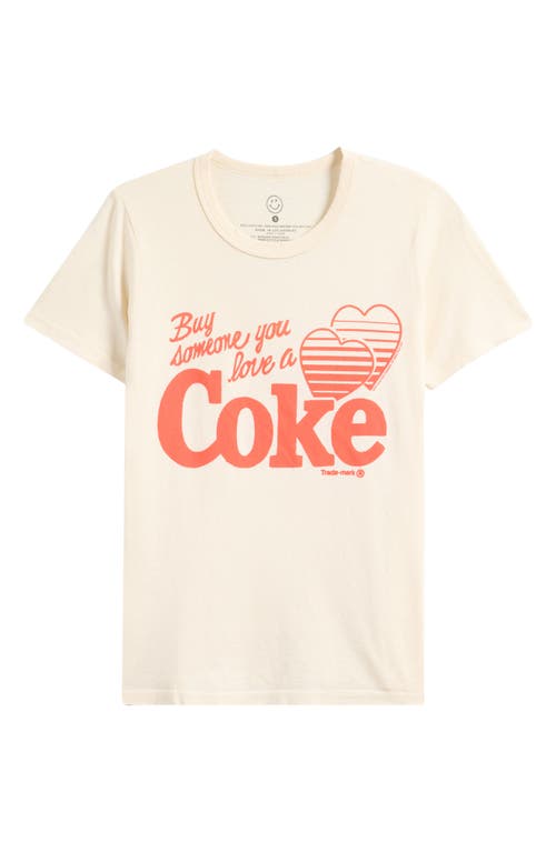 Junk Food Share A Coke Cotton Blend Graphic T-shirt In White