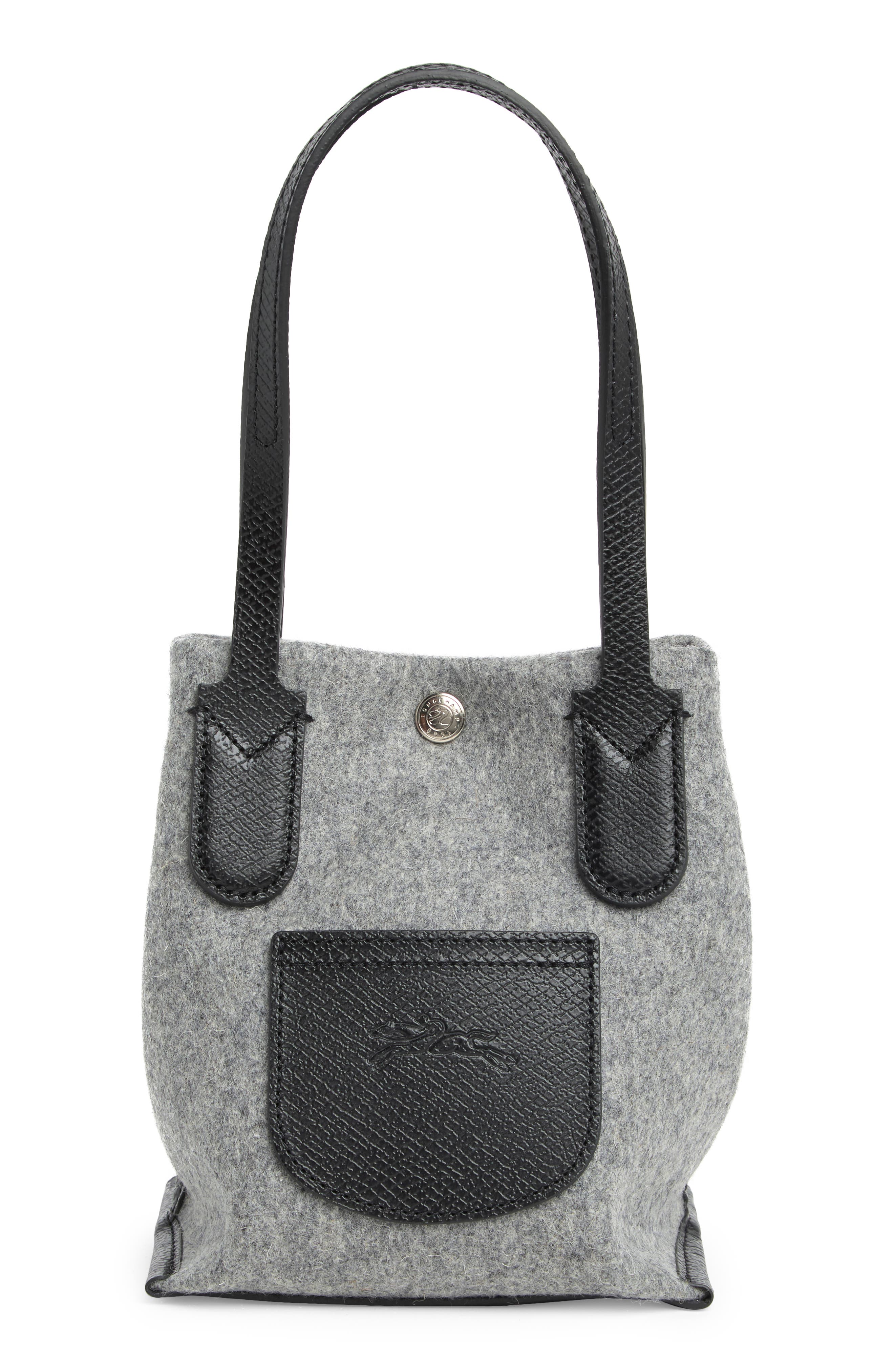 Longchamp Essential Wool Flannel Open Tote Bag, Main, color, 