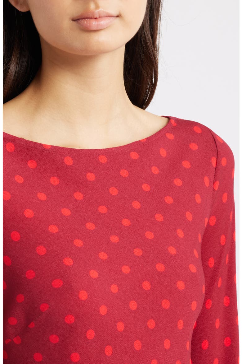Good Graces Long Sleeve Minidress, Alternate, color, RED