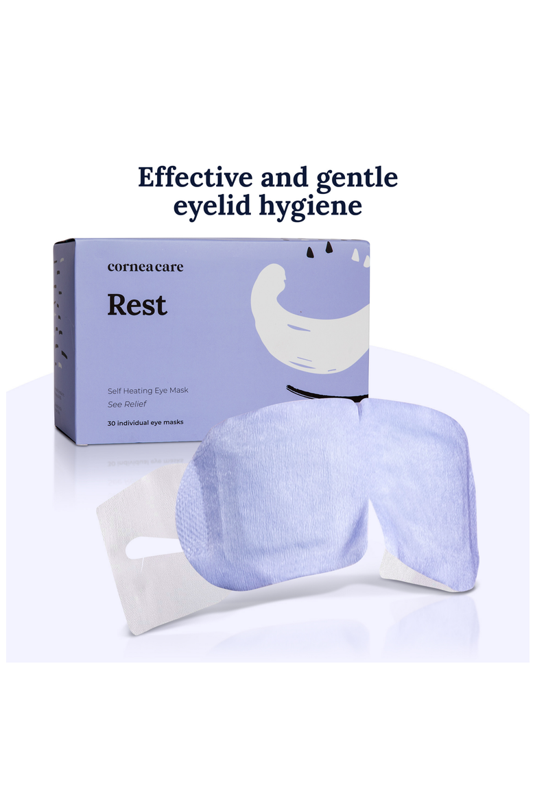 Rest Self Heating Warm Eye Compress, Alternate, color, White