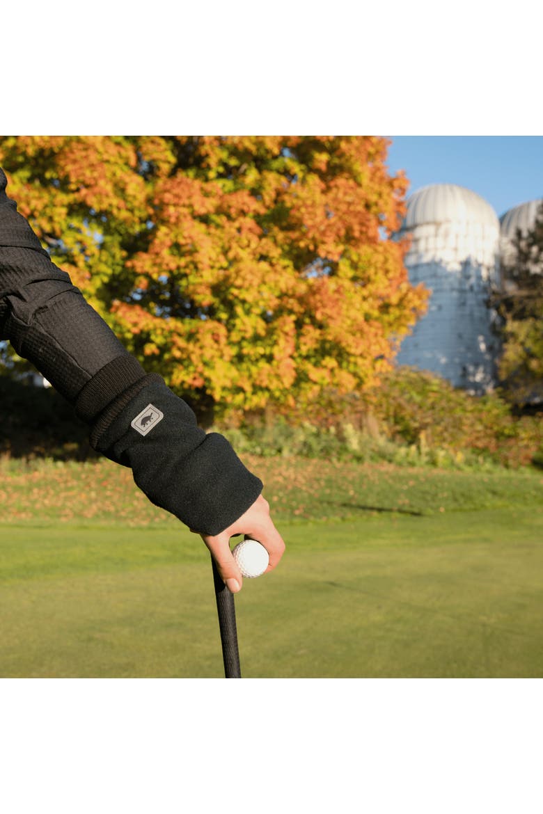 Fleece Pull Up Golf Mittens, Alternate, color, Black