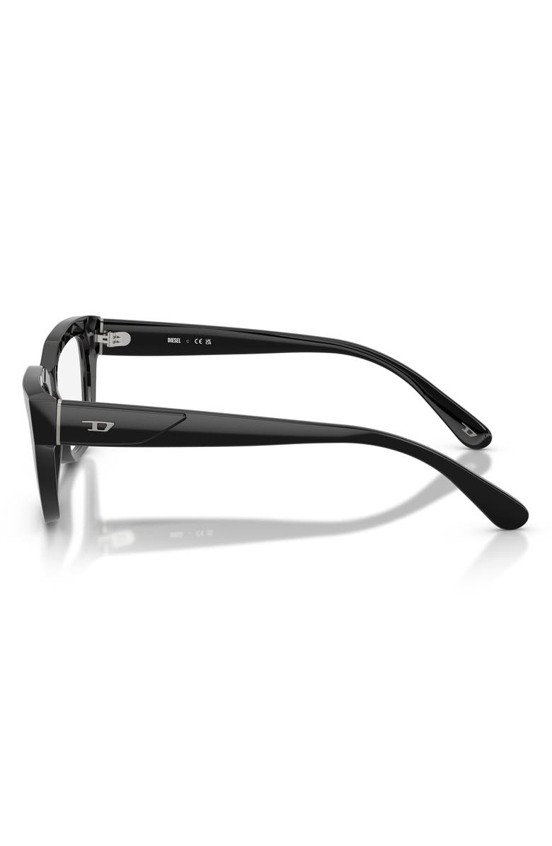 DIESEL<sup>®</sup> 52mm Rectangular Optical Glasses, Alternate, color, Black/ Demo