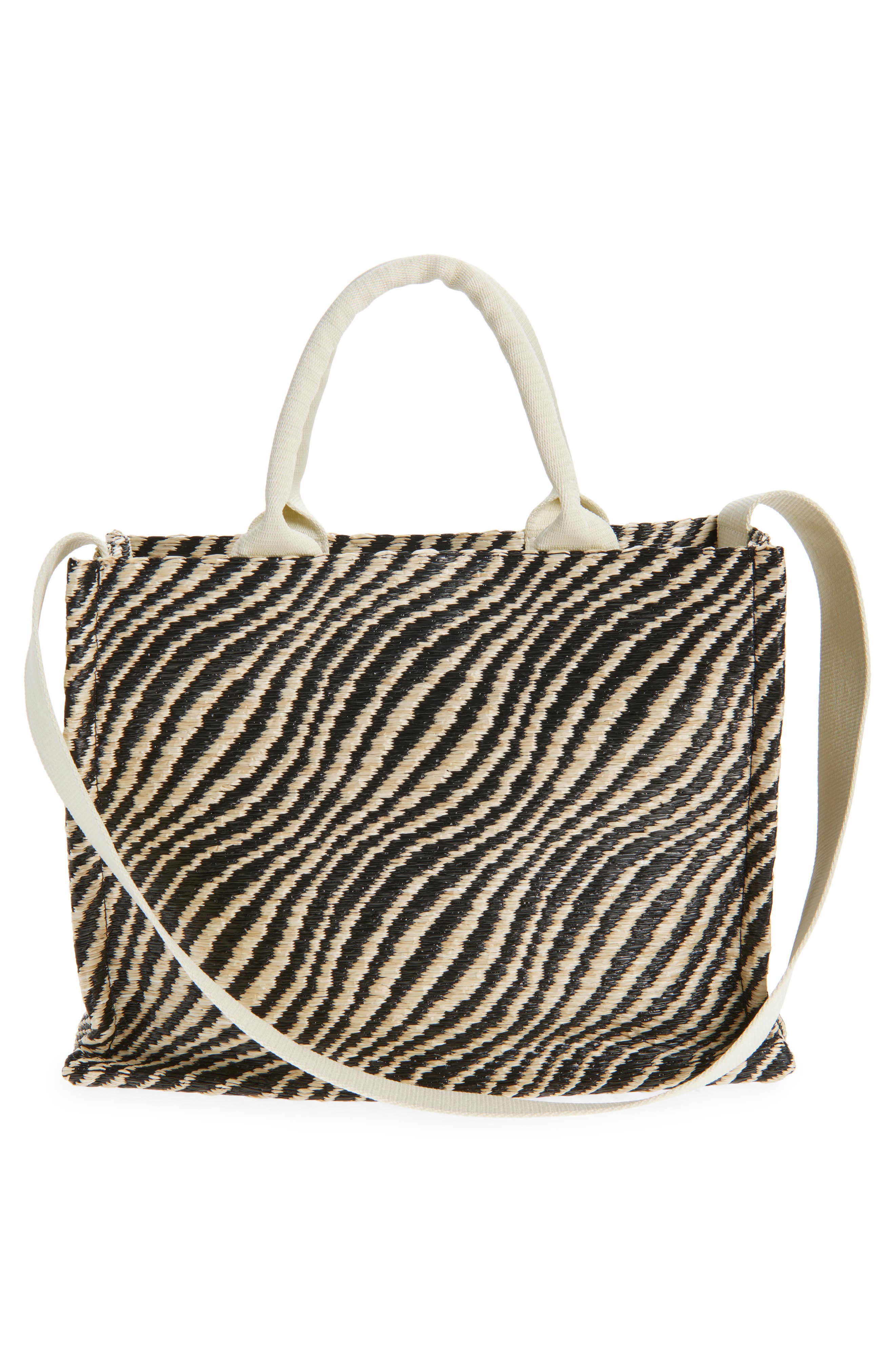 Marni Small Logo Basket Bag, Alternate, color, 00N99 Black