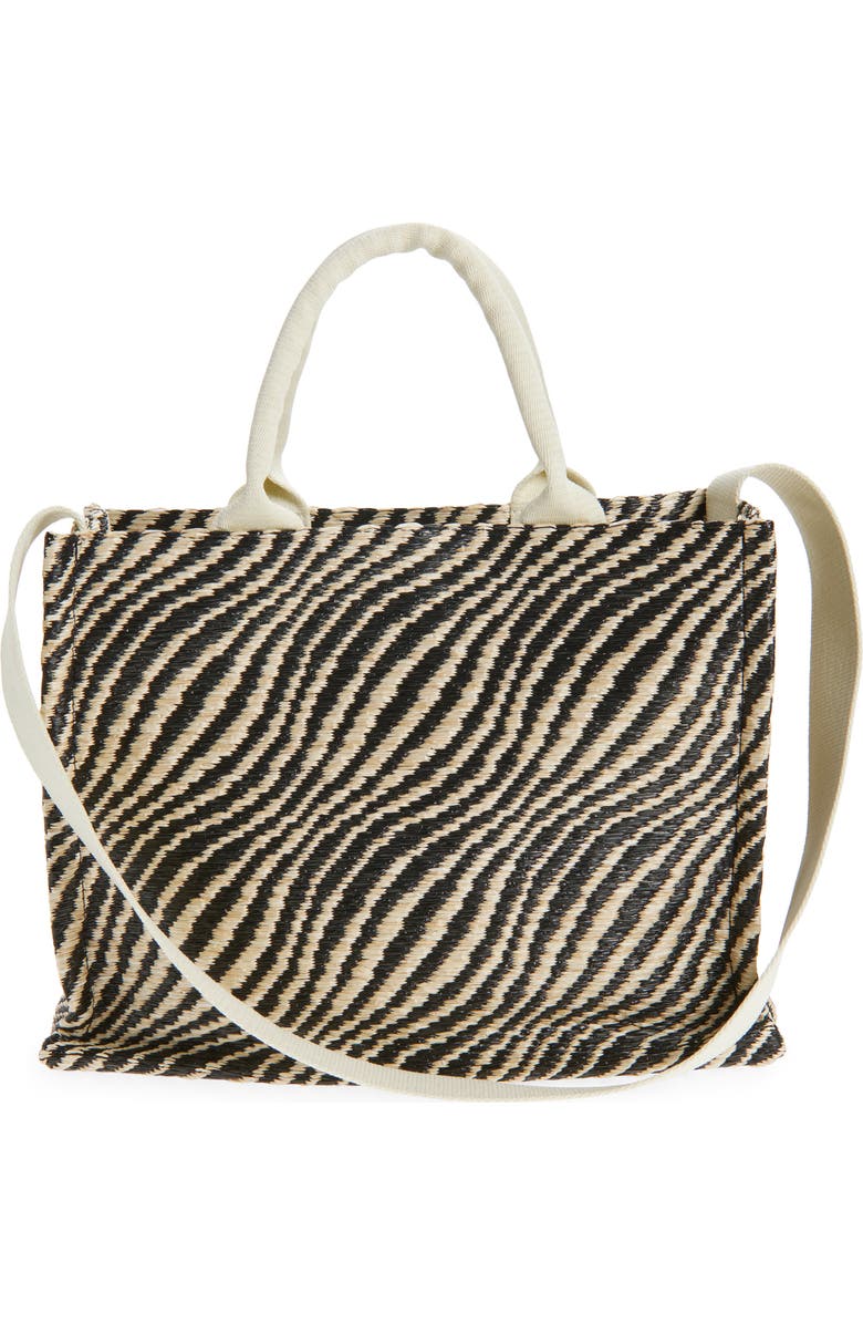 Marni Small Logo Basket Bag, Alternate, color, 00N99 Black