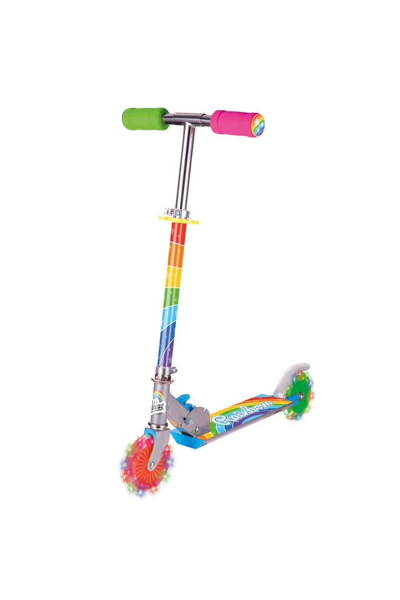 Rainbow Foldable Scooter, Light Up Wheels, Ages 5 And Up, Main, color, Multicolored