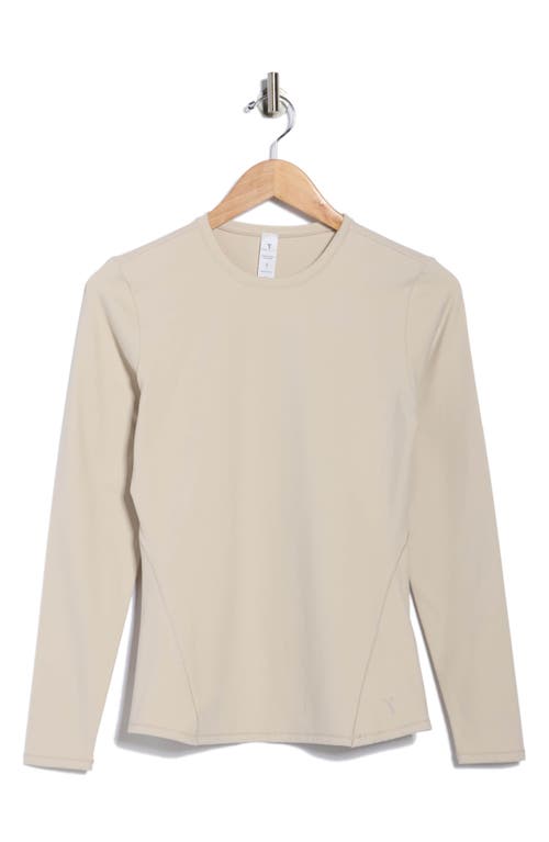 Yogalicious Ultra Lush Zena Fitted Long Sleeve T-shirts In Neutral