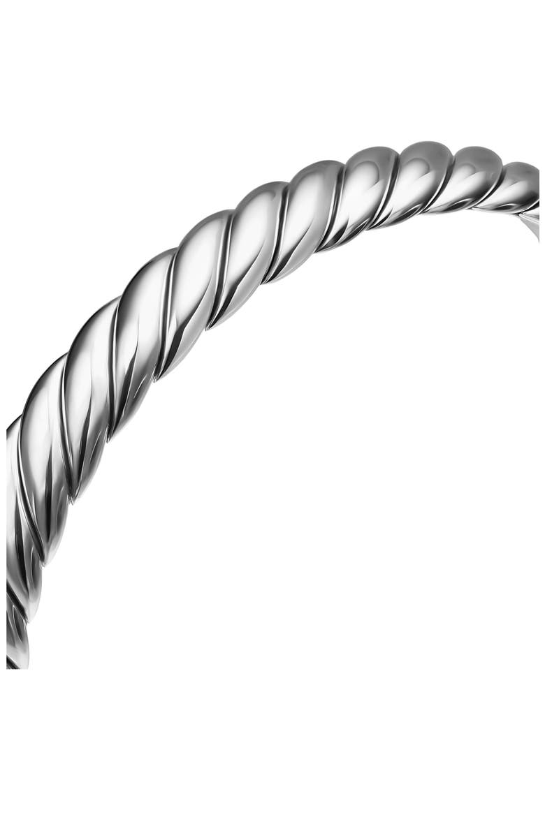 Sculpted Cable Flex Bracelet, 7.5mm, Alternate, color, SILVER
