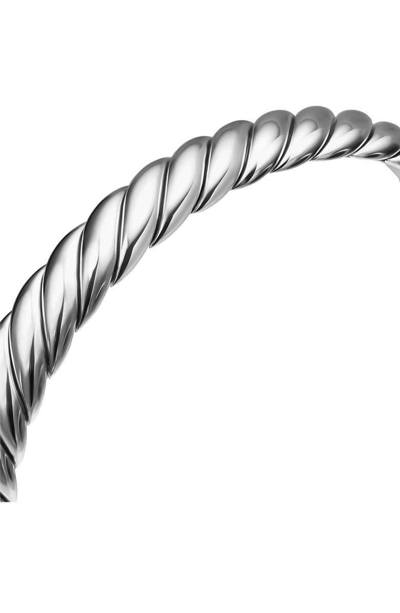 David Yurman Sculpted Cable Flex Bracelet, 7.5mm, Alternate, color, Silver