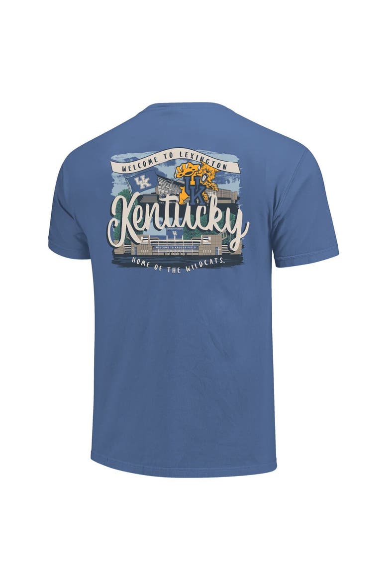 Women's Royal Kentucky Wildcats Comfort Colors Campus Scene Drawing Script T-Shirt, Alternate, color, Royal