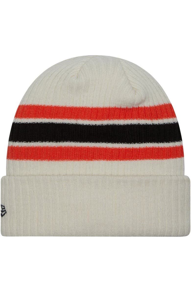 New Era Men's New Era Cream Oklahoma State Cowboys Vintage Cuffed Knit Hat, Alternate, color, 