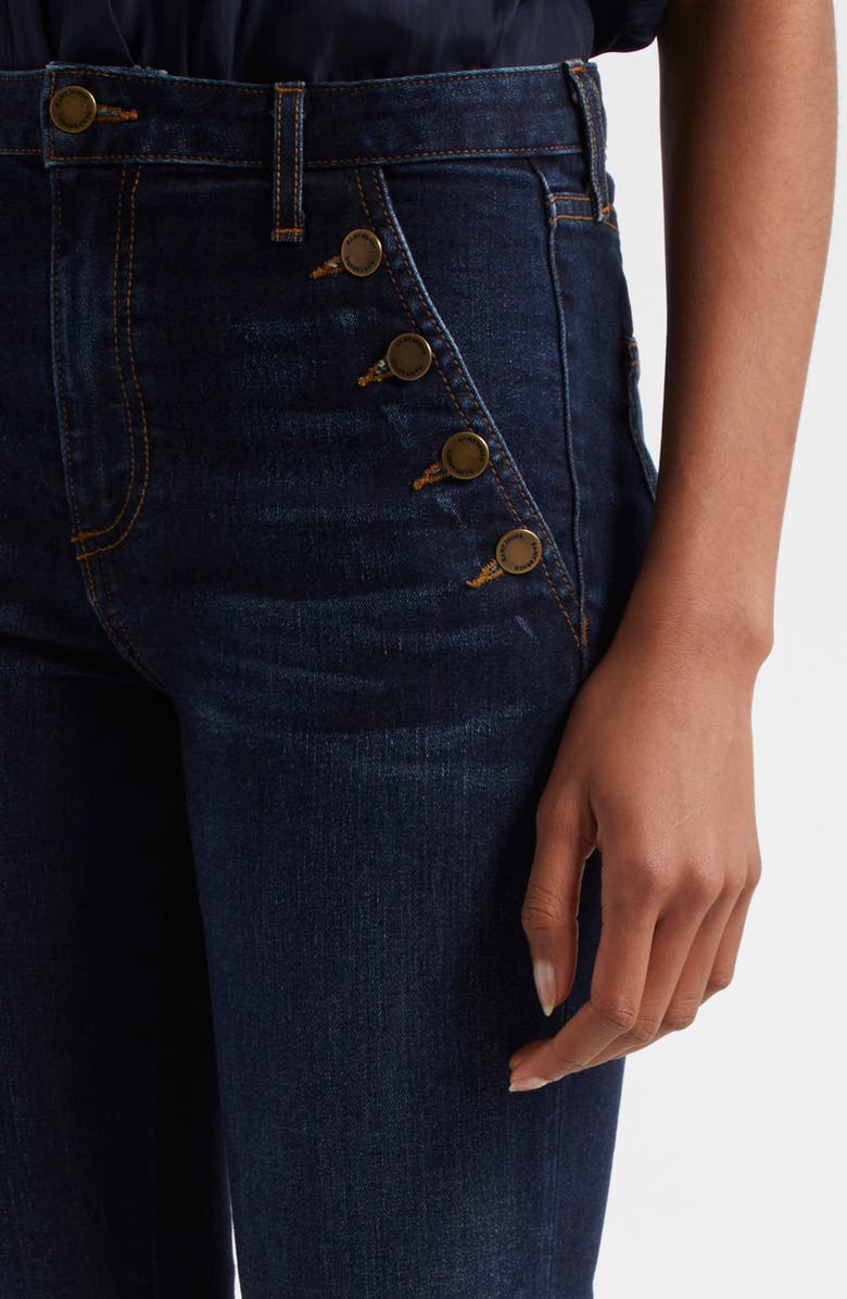 Ramy Brook Helena Sailor Skinny Jeans, Alternate, color, Dark Rinse