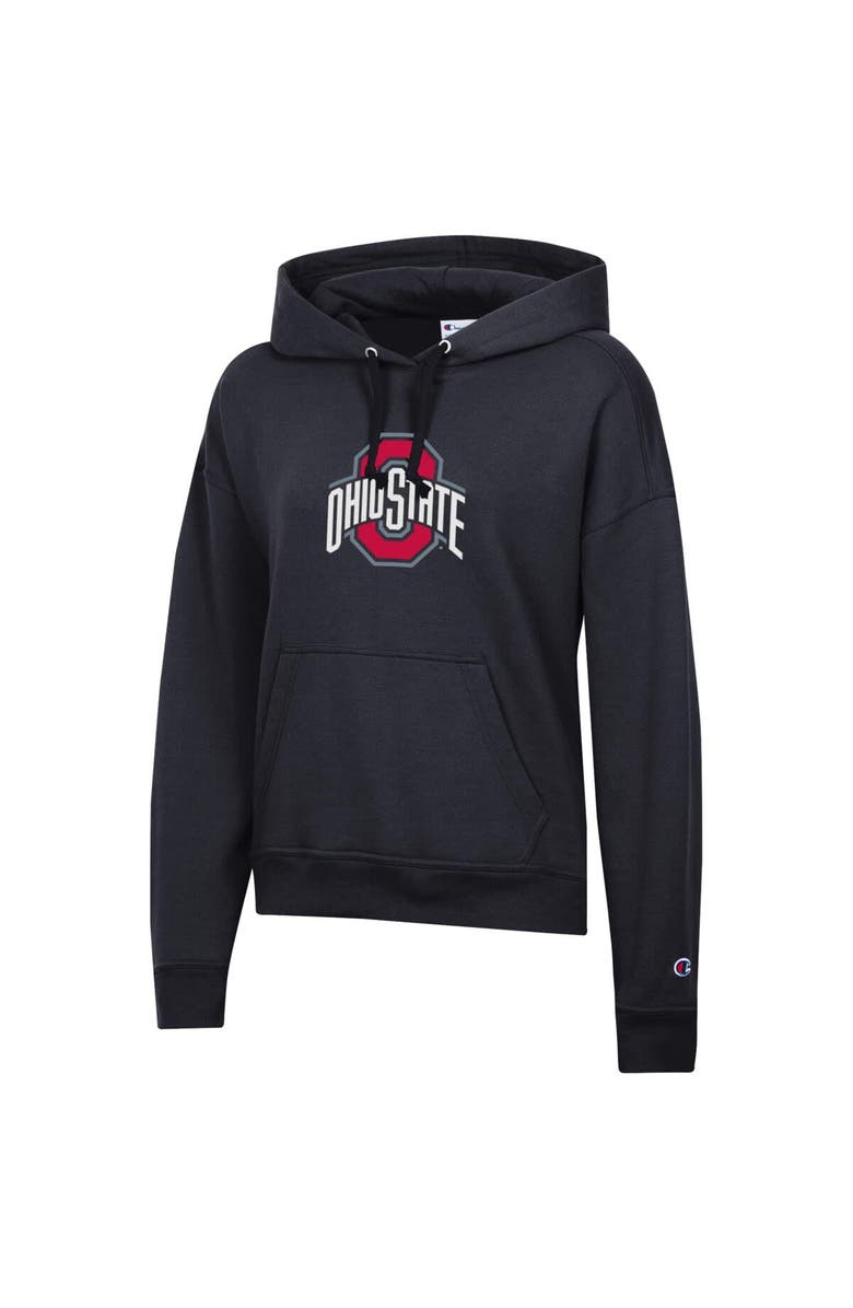 Champion Women's Champion Black Ohio State Buckeyes Powerblend Fleece Pullover Hoodie, Alternate, color, Black