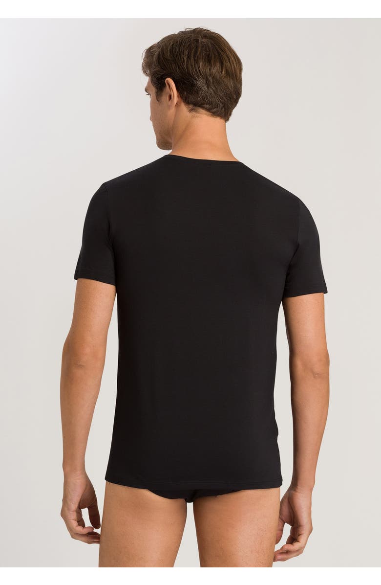 Hanro Cotton Superior Cotton Crew Neck T-Shirt, Alternate, color, Black