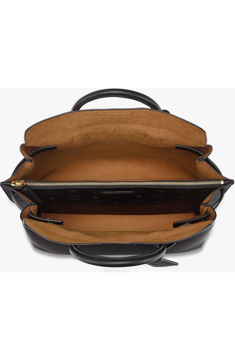 MCM Medium Milla Tote in Spanish Embossed Leather, Alternate, color, Black