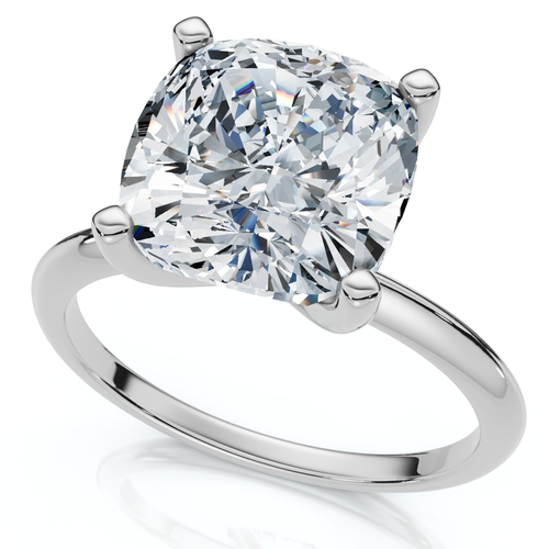 Bliss Diamond Certified 3ct Cushion Diamond Solitaire Engagement Ring 14k Gold Or Pt Lab Grown