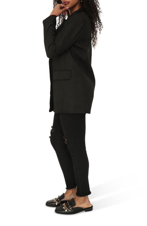 Belle & Bloom Because Of You Trimmed Blazer In Black