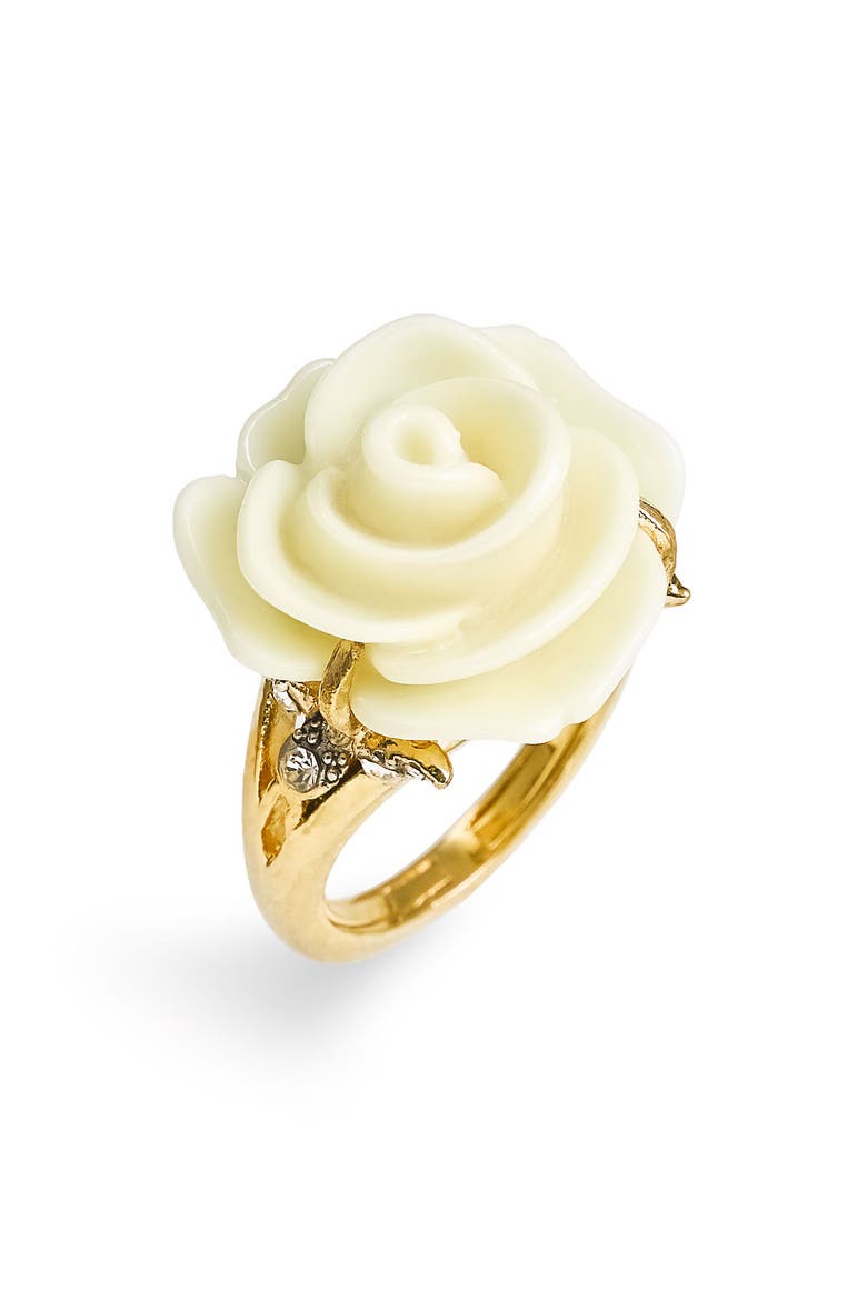'Love Story' Boxed Adjustable Cocktail Ring, Main, color, IVORY