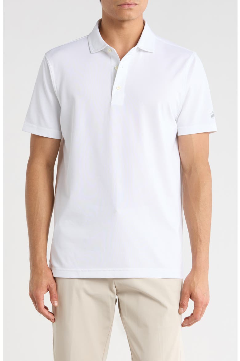 Piqué Knit Polo, Main, color, WHITE