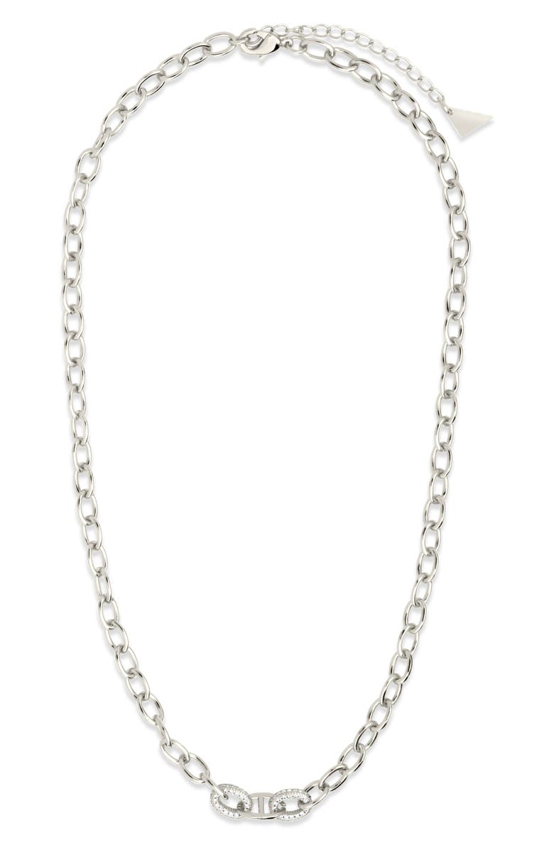 Sterling Forever Reina Chain Necklace, Alternate, color, 