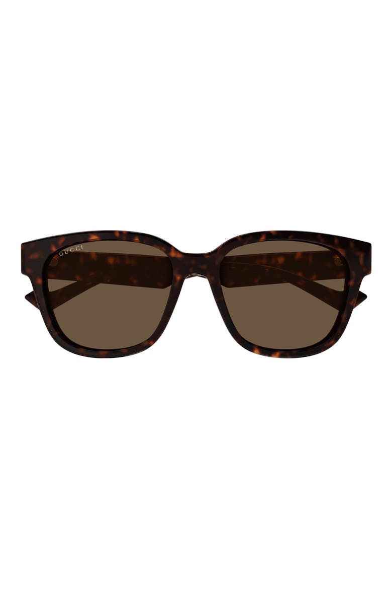 57mm Square Sunglasses, Main, color, HAVANA