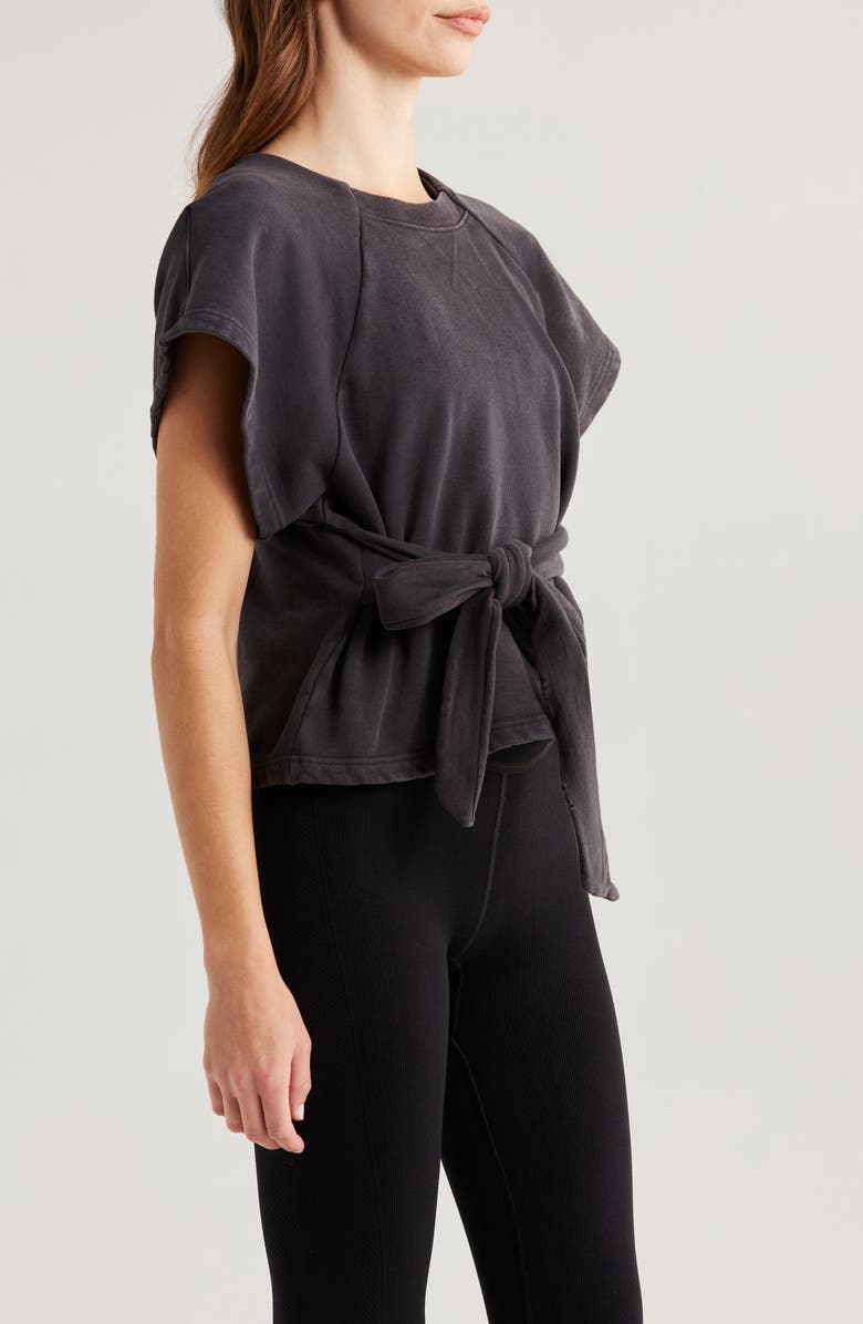 Free People FP Movement For The Win Wrap Waist Cotton Top, Alternate, color, 