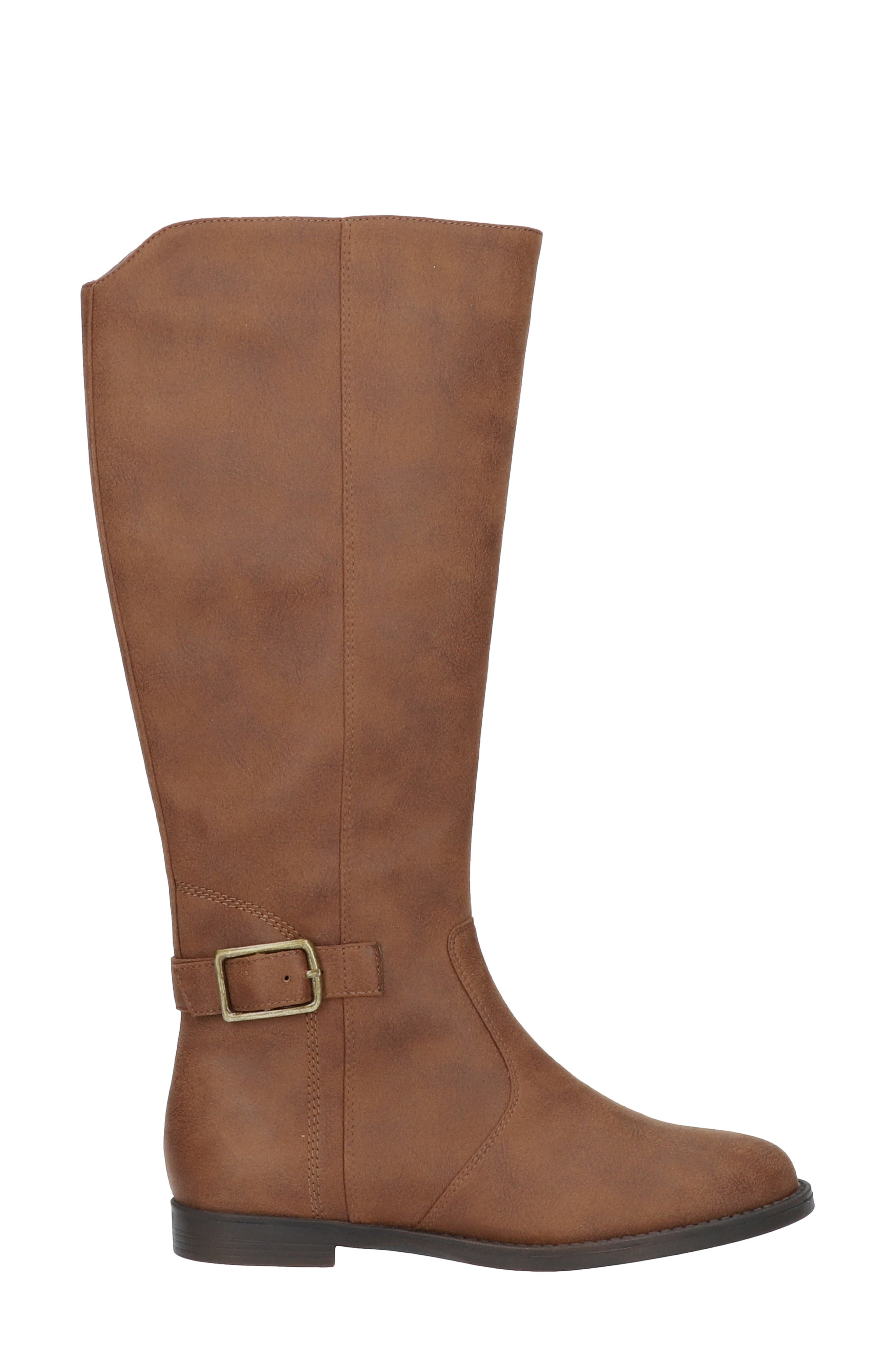 Makayla Knee High Riding Boot, Alternate, color, TAN FAUX LEATHER