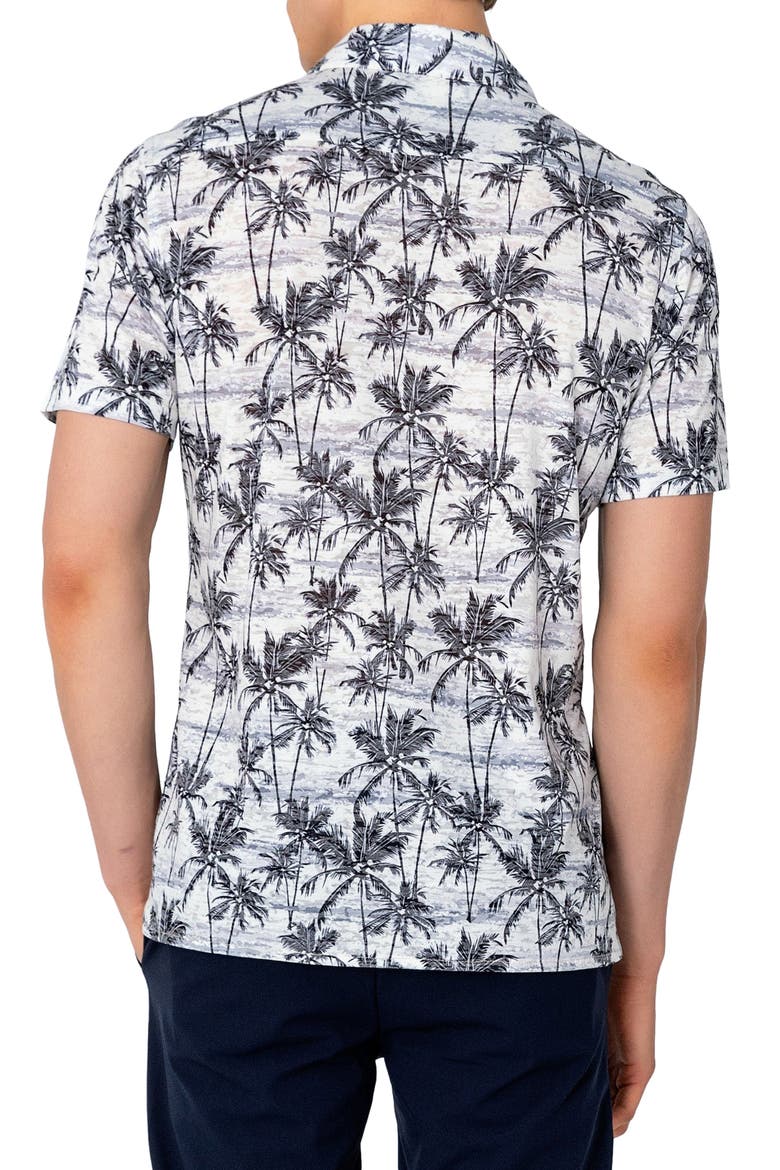 Print Lightweight Button-Up Shirt, Alternate, color, NEW PALM