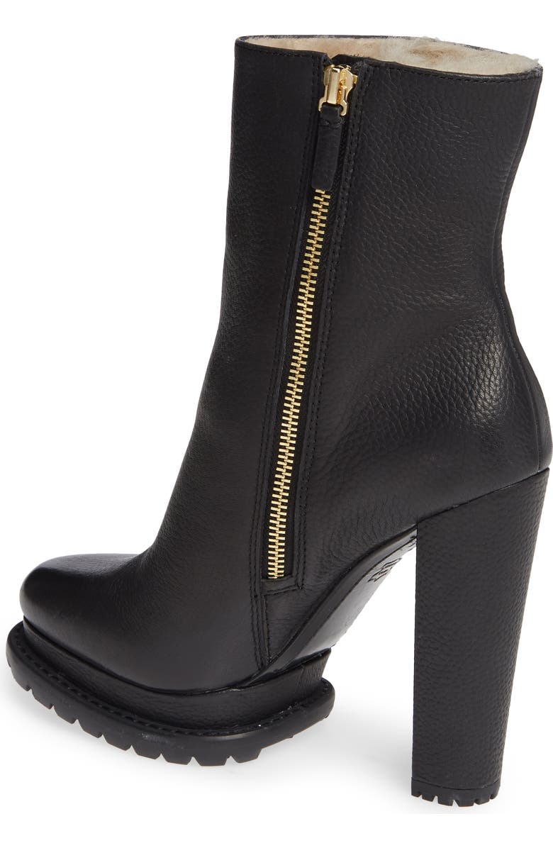 Alice + Olivia Holden Genuine Shearling Bootie, Alternate, color,