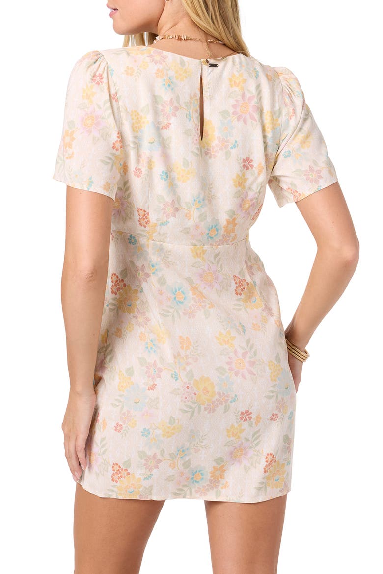 Robin Floral Minidress, Alternate, color, TAPIOCA