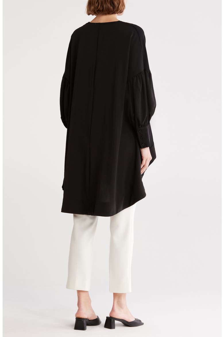 Oversize V-Neck Top, Alternate, color, BLACK
