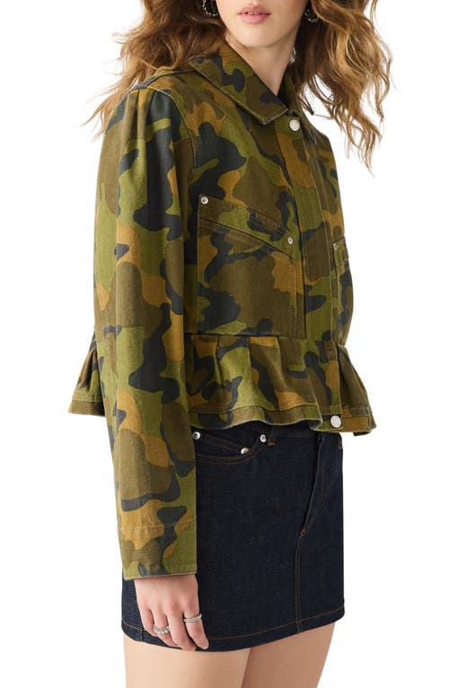 Steve Madden Sloan Camo Cotton Twill Jacket In Multi