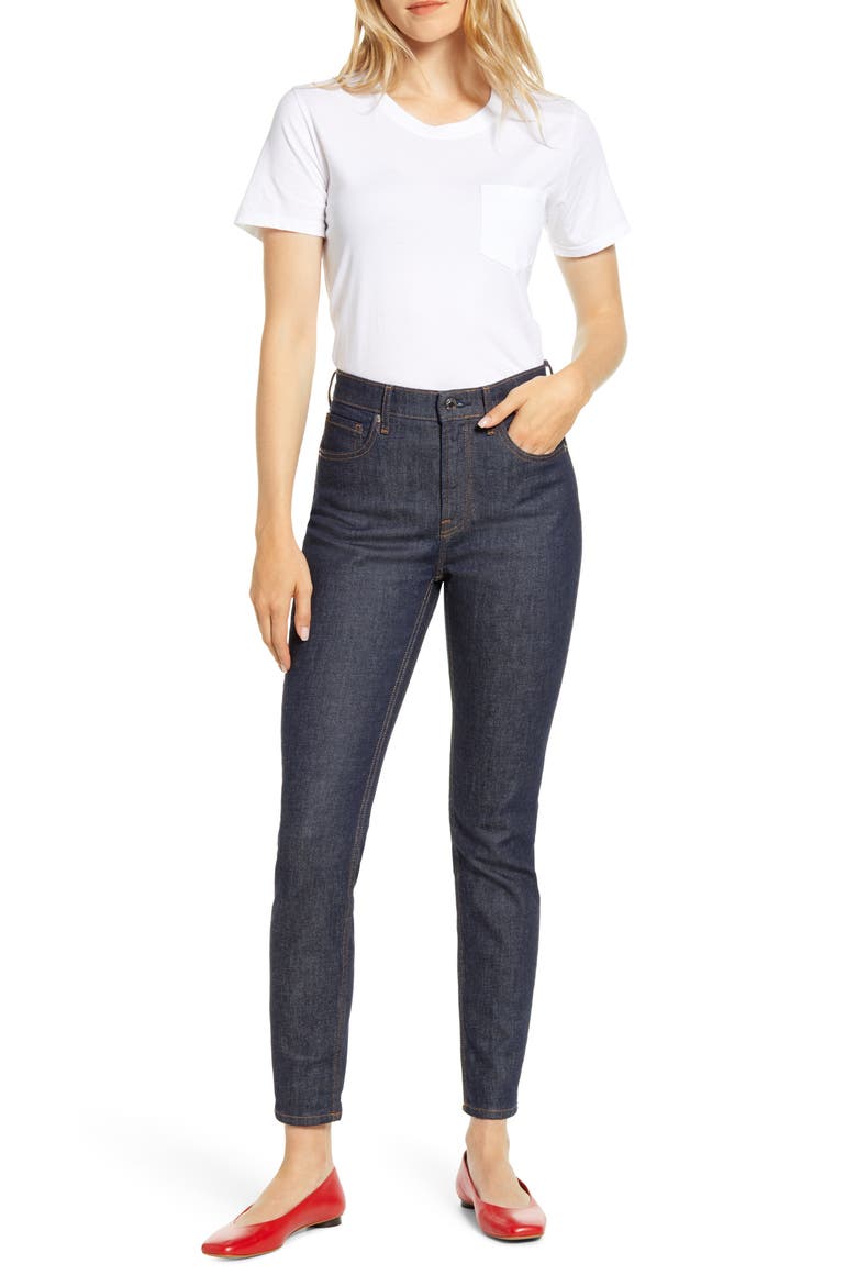 The High Rise Skinny Jeans, Alternate, color, INDIGO RINSE