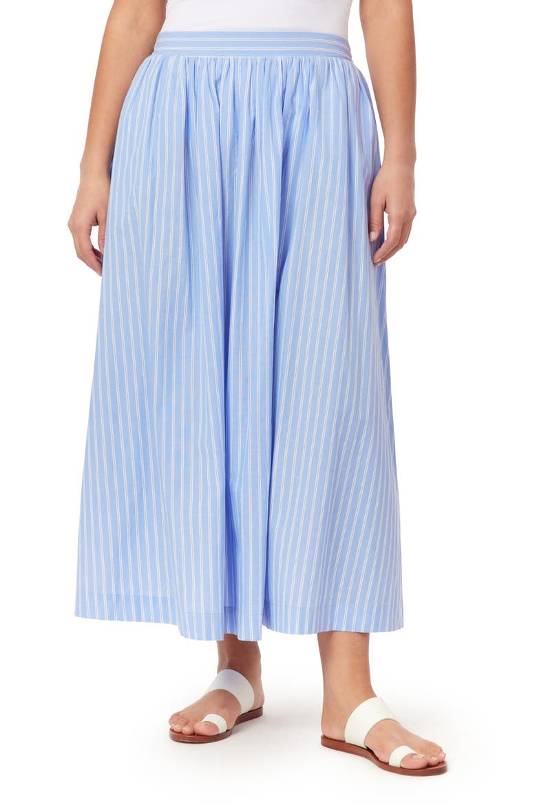 Adeline Stripe Maxi Skirt, Main, color, BLUE/ WHITE STRIPE
