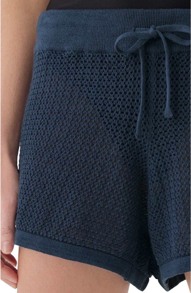 Pact Beachside Linen Crochet Short Made with Organic Cotton, Alternate, color, French Navy